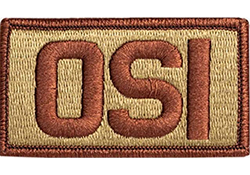 USAF OSI Letters (Office of Special Investigations) Spice Brown OCP Scorpion Patch With Velcro